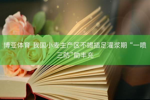 博亚体育 我国小麦主产区不竭插足灌浆期 “一喷三防”助丰充