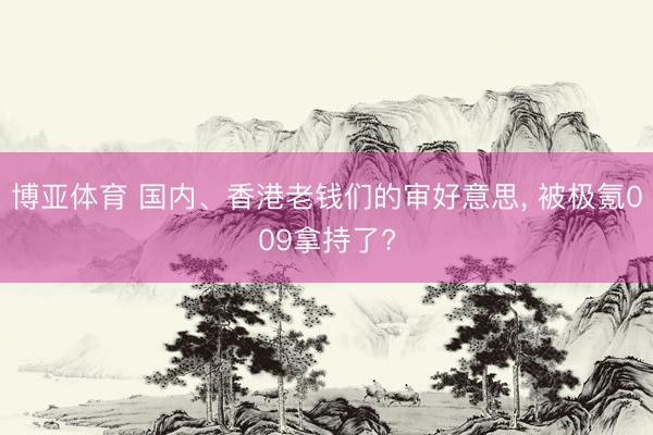 博亚体育 国内、香港老钱们的审好意思， 被极氪009拿持了?