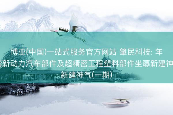 博亚(中国)一站式服务官方网站 肇民科技: 年产八亿套新动力汽车部件及超精密工程塑料部件坐蓐新建神气(一期)