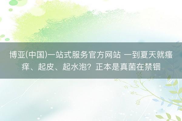 博亚(中国)一站式服务官方网站 一到夏天就瘙痒、起皮、起水泡？正本是真菌在禁锢