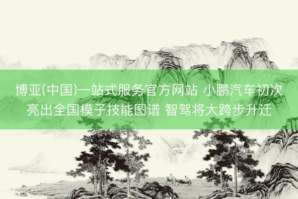 博亚(中国)一站式服务官方网站 小鹏汽车初次亮出全国模子技能图谱 智驾将大跨步升迁